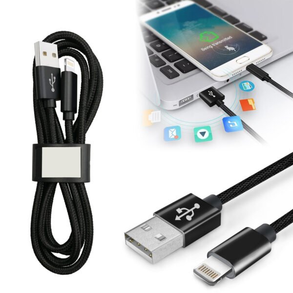 【3.3ft/1m】Nylon Braided USB Cable For IPhone - Image 5