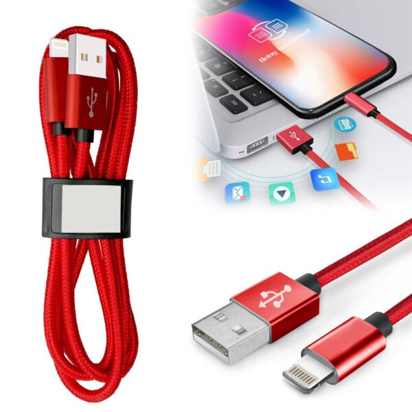 【3.3ft/1m】Nylon Braided USB Cable For IPhone - Image 5