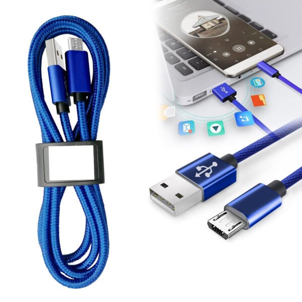 [3.3ft/1m] Nylon Braided USB Cable For Mirco USB - Image 2