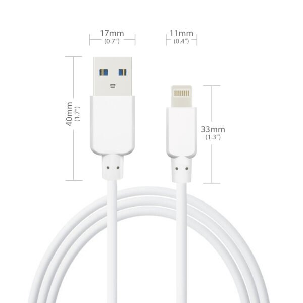 10FT Heavy Duty USB Cable 2A For IPhone White - Image 7