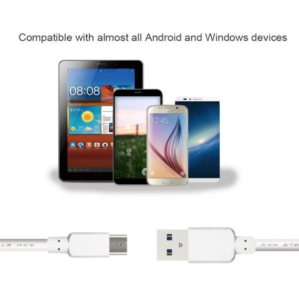 5ft Faster Speed Charging Cable For Micro USB-White - Image 4