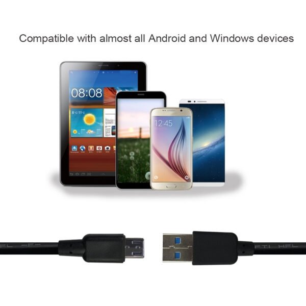 5ft Faster Speed Charging Cable For Micro USB-Black - Image 4