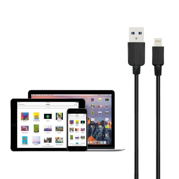 5ft Faster Speed Charging Cable For IOS-Black - Image 4