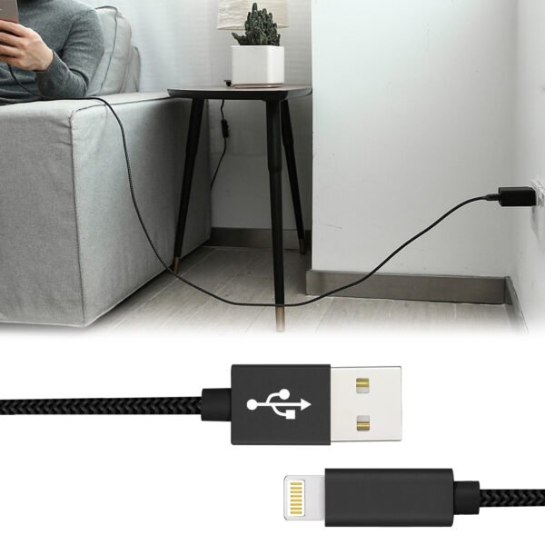 【3.3ft/1m】Nylon Braided USB Cable For IPhone - Image 7