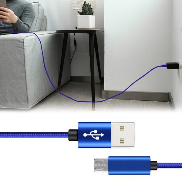 [3.3ft/1m] Nylon Braided USB Cable For Mirco USB - Image 4