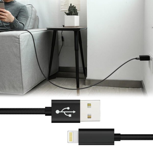 10FT USB Cable For IPhone XS/XR/XS MAX 1.7A-Black - Image 5