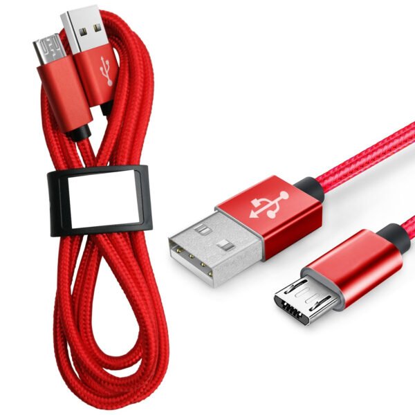 [3.3ft/1m] Nylon Braided USB Cable For Mirco USB - Image 3