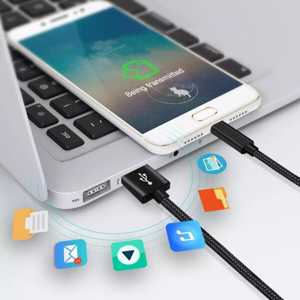 【3.3ft/1m】Nylon Braided USB Cable For IPhone - Image 3