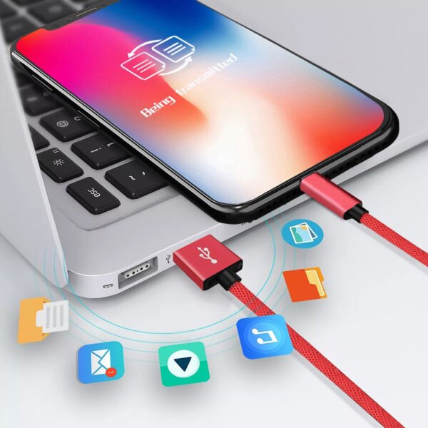 【3.3ft/1m】Nylon Braided USB Cable For IPhone - Image 3