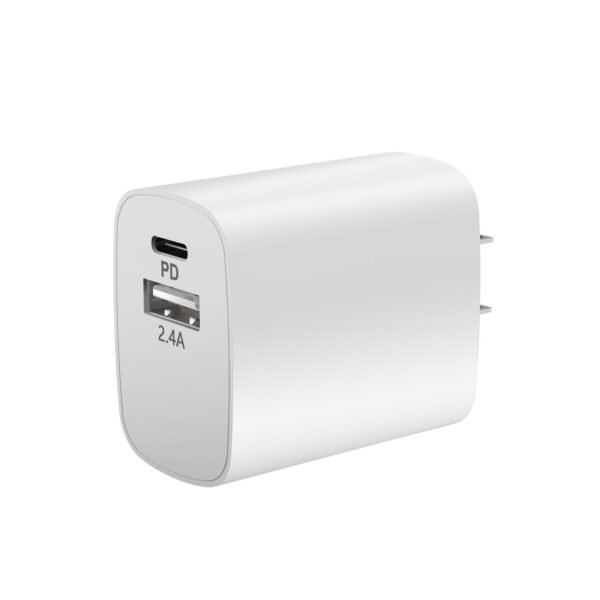 18W PD & USB-A Wall Adapter White