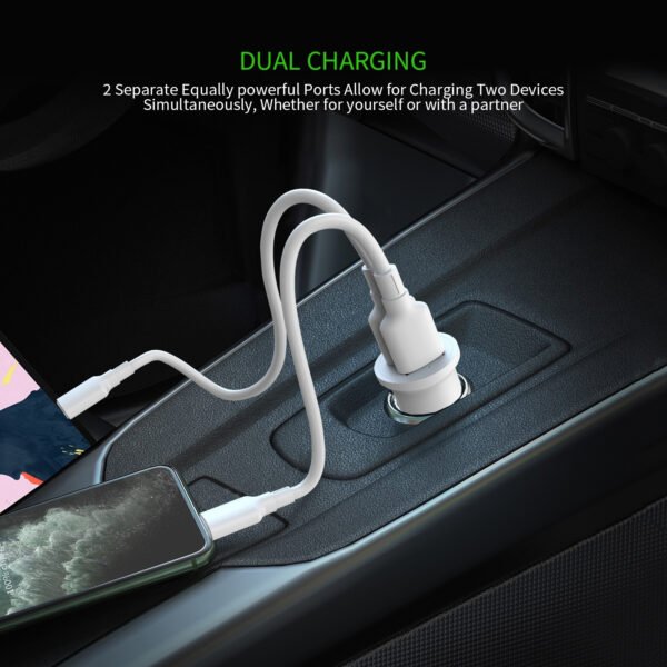 2.4A Dual USB Car Adapter - Image 3