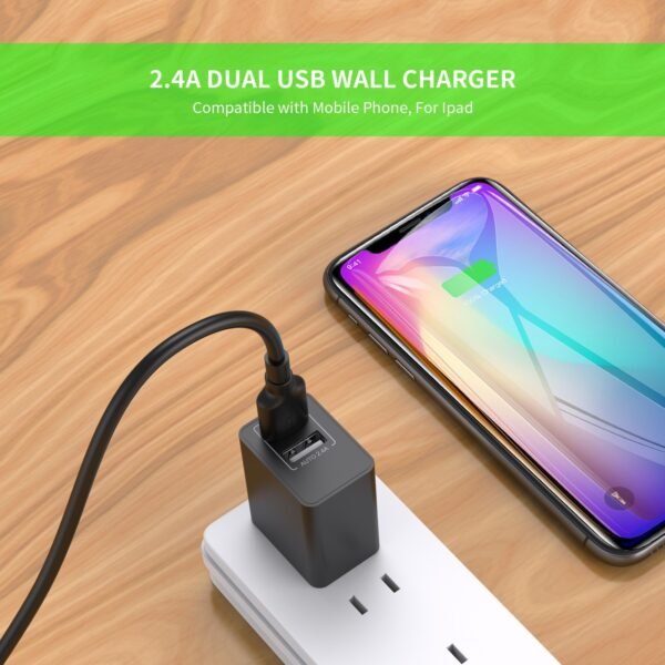 2.4A Dual USB Wall Adapter - Image 3