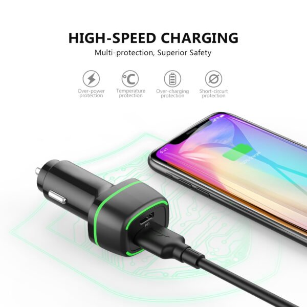 36W FAST CAR CHARGER 18W PD+18W QC - Image 4