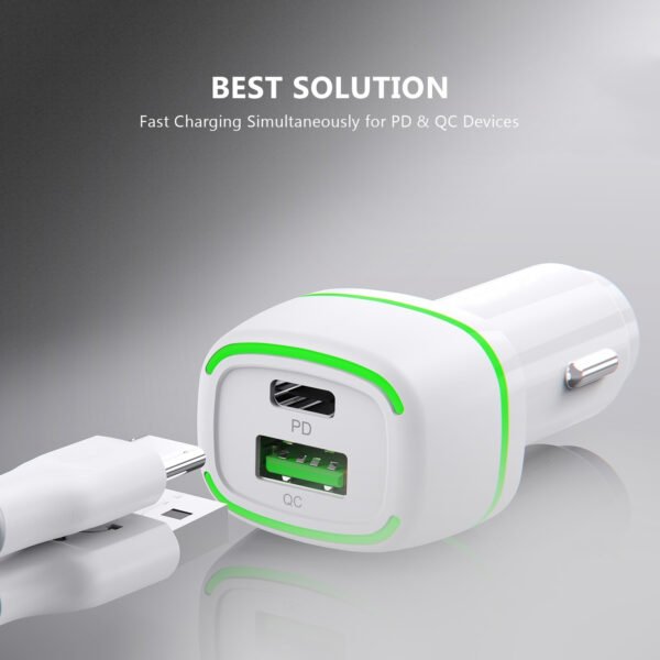 36W FAST CAR CHARGER 18W PD+18W QC - Image 4