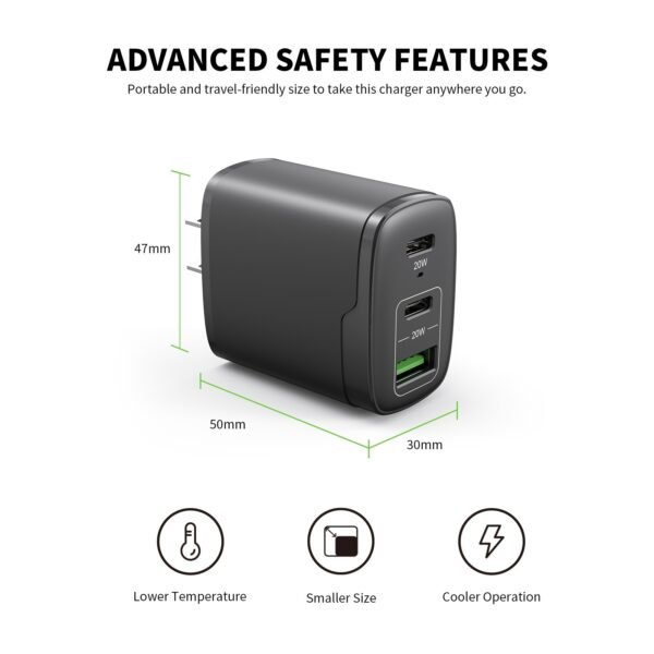 40W Dual PD+QC FAST WALL CHARGER - Image 5