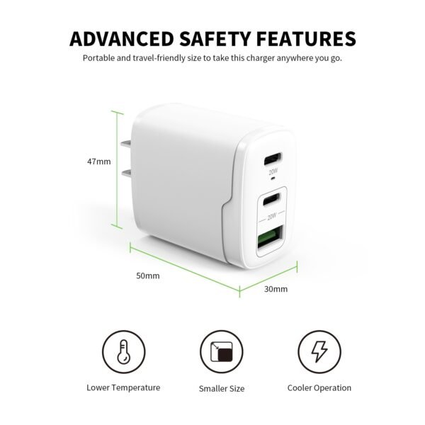 40W Dual PD+QC FAST WALL CHARGER - Image 5