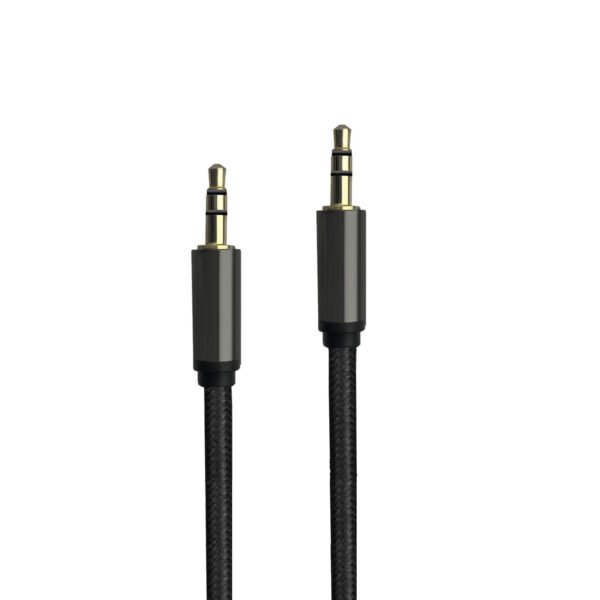 4ft 3.5mm Auxiliary Audio Braided Cable Black - Image 7