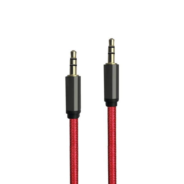 4ft 3.5mm Auxiliary Audio Braided Cable Red - Image 7