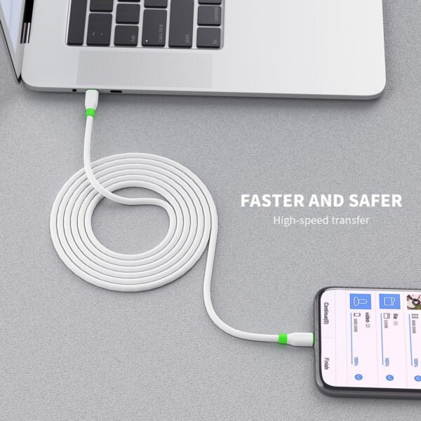 6ft /1.8m USB C To C Cable TPE Material White - Image 2