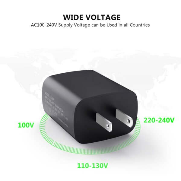 18W PD Fast Charger Wall & 5FT C To C Cable - Image 4