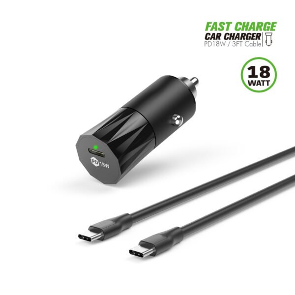 18W PD Fast Charger Car & 3FT C To C Cable - Image 7