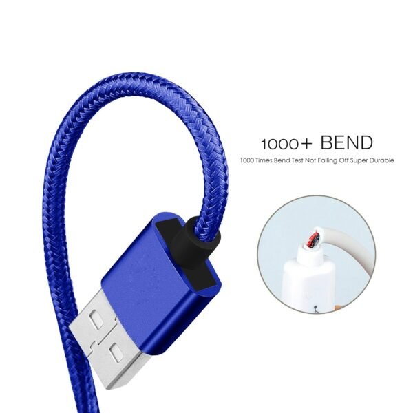 Esoulk 10FT USB Cable For IPhone XS/XR/XS MAX 1.7A-Blue - Image 3