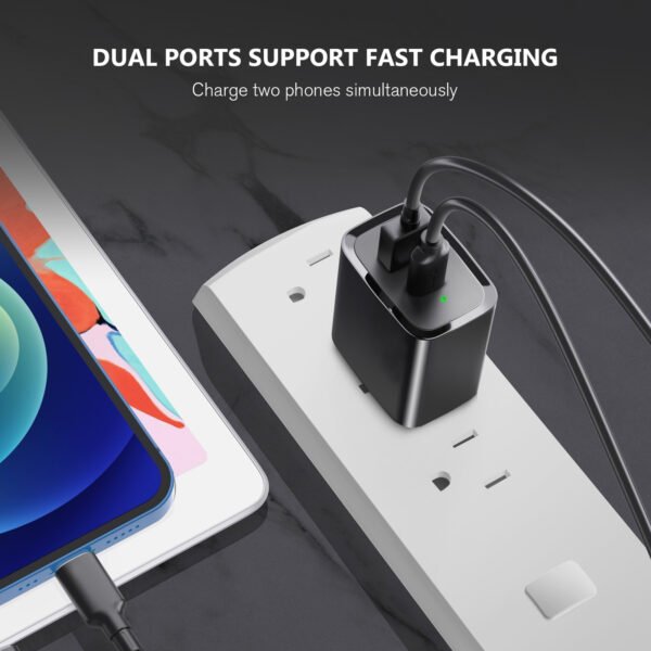 20W PD+QC FAST WALL CHARGER & 5FT USB C TO 8PIN CABLE - Image 4