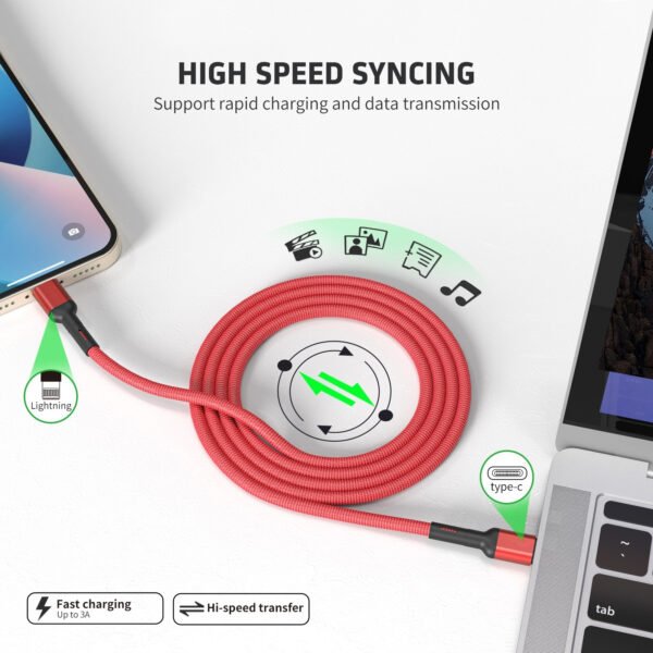 4FT FABRIC CABLE For C To 8Pin - Image 5