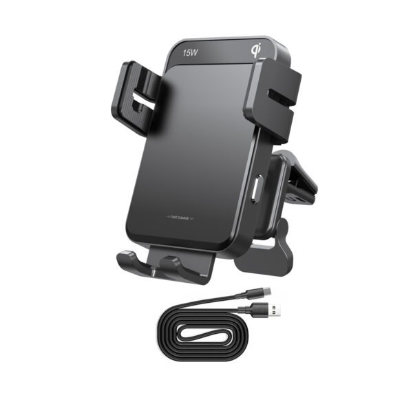 15W QI AUTOMATIC WIRELESS CHARGER AIR VENT CAR MOUNT