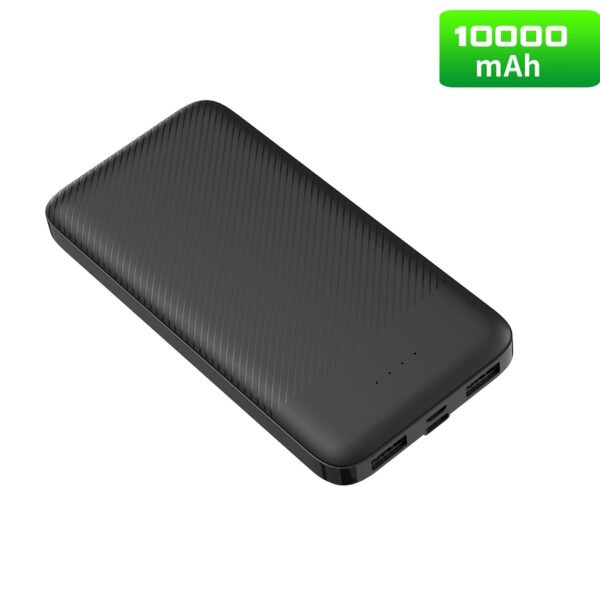 10000mAh 2A Output &Doul USB Power Bank Black