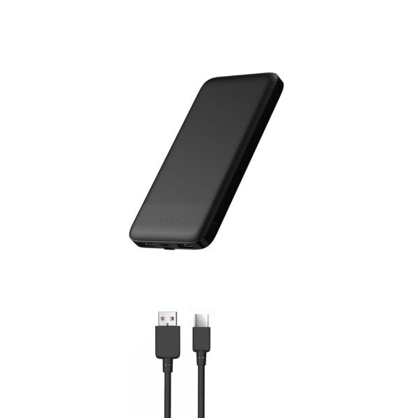 10000mAh 2A Output &Doul USB Power Bank Black - Image 7