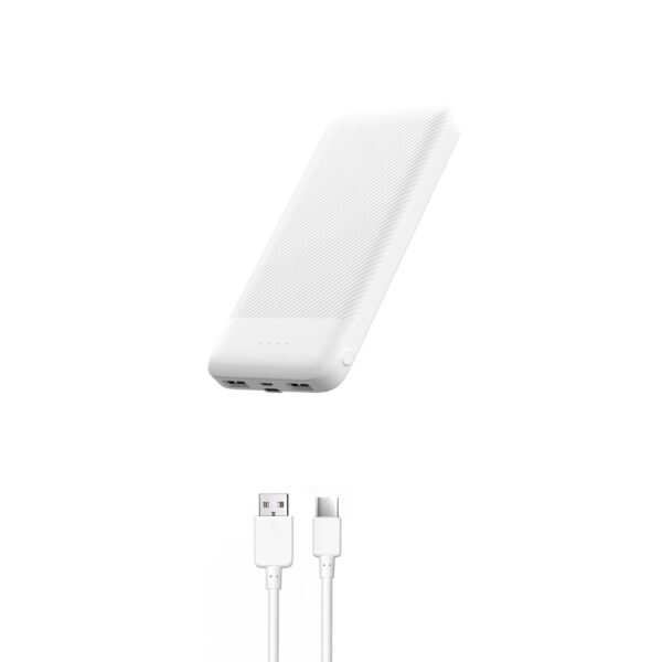 10000mAh 2A Output &Doul USB Power Bank White - Image 7