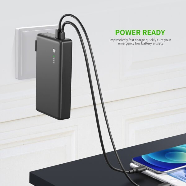 10000mAh PD 18W POWER BANK WITH BUILT IN WALL CHARGER - Image 5