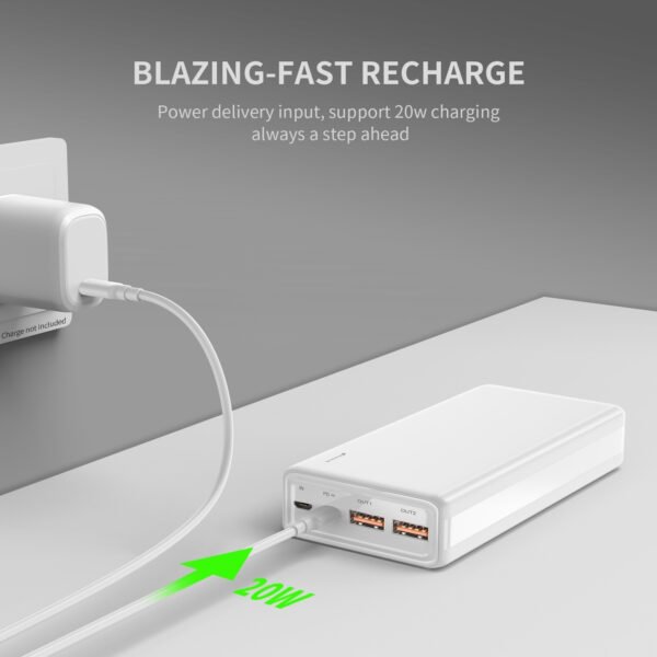 20000mAh PD+QC Power Bank 22.5W - Image 6