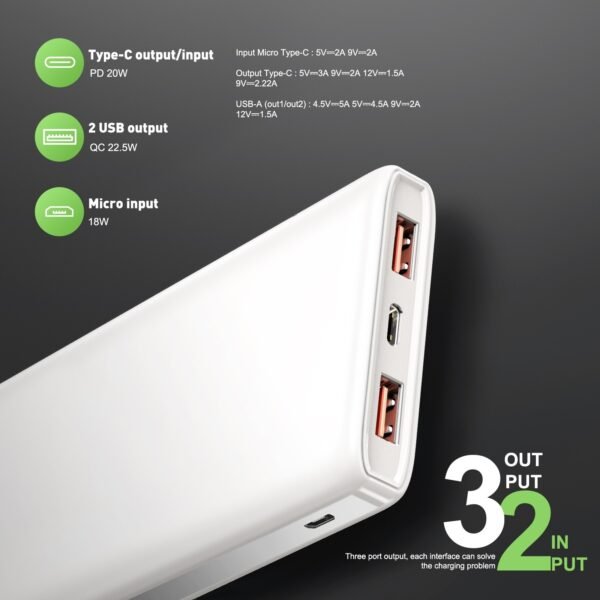 10000mAh PD20W+QC 22.5W POWER BANK - Image 4