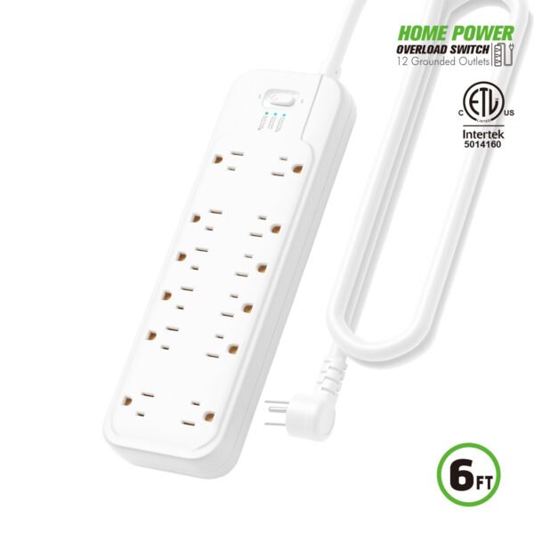 12-OUTLET POWER STRIP & 6FT POWER CORD (6/24) - Image 7