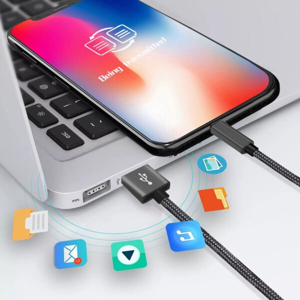 【3.3ft/1m】Nylon Braided USB Cable For IPhone - Image 3