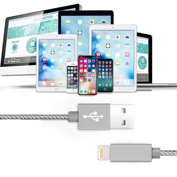 【3.3ft/1m】Nylon Braided USB Cable For IPhone - Image 2